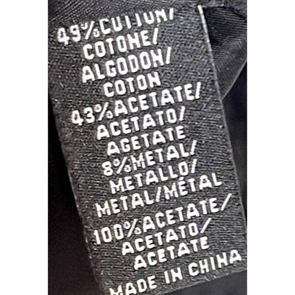 Tibi Women Sheath Dress Shiny Metallic Jaqcuard Sleeveless Back Zip Black Sz. 2‎ - Picture 6 of 10